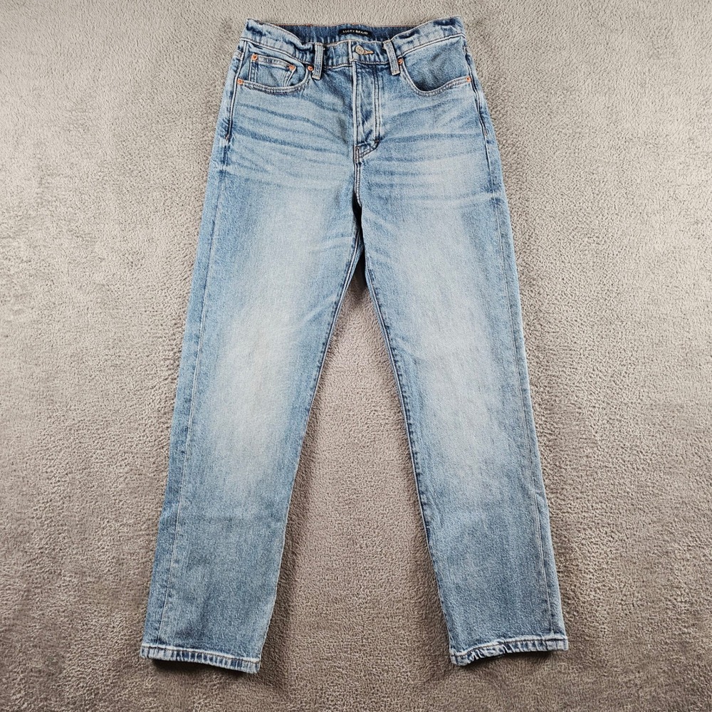 Lucky‎ Brand 90s Loose High Rise Straight Leg Jeans Light Wash Blue 4/27